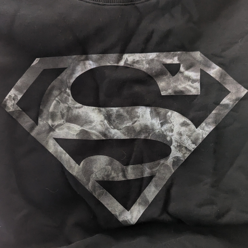 Black Smoke Superman Logo Sweatshirt